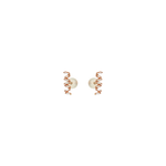 Load image into Gallery viewer, 18K Yellow Gold Dainty Baguette 0.2ct Diamond Earrings