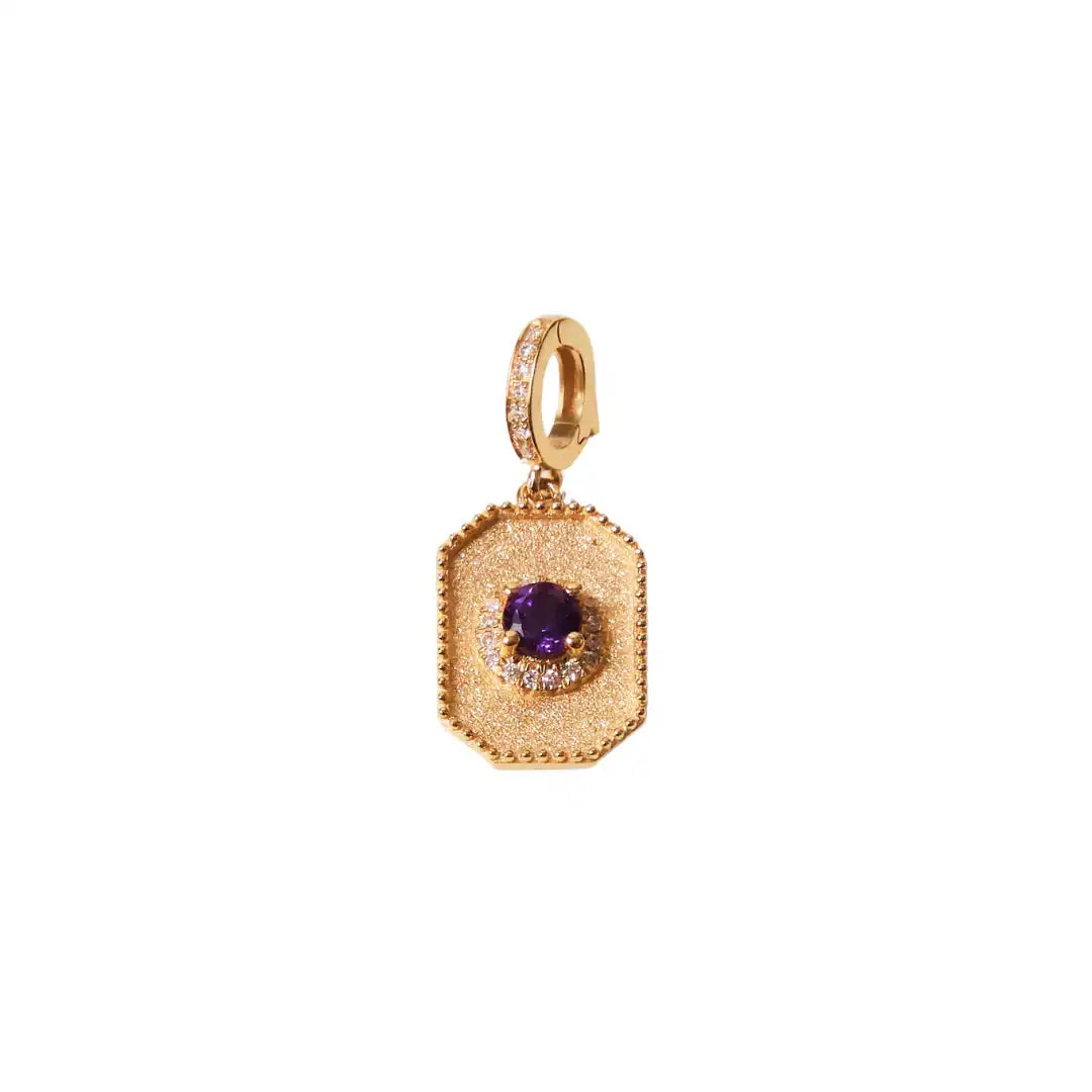February Amethyst Charm