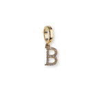Load image into Gallery viewer, B Initial Diamond Charm