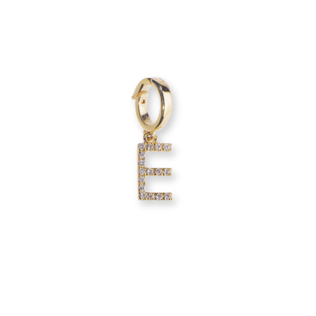 E Initial Diamond Charm