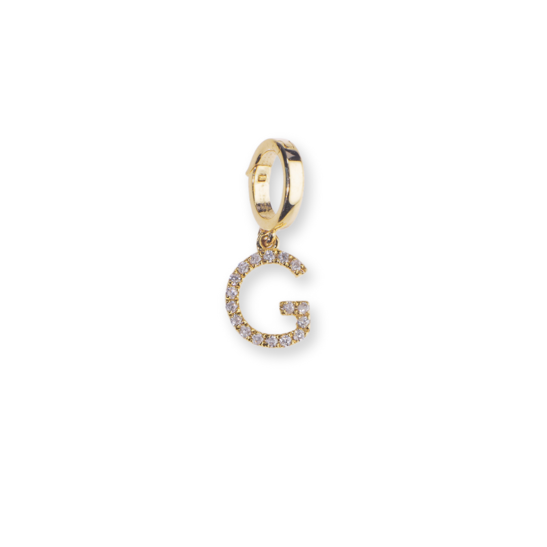 G Initial Diamond Charm