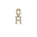 Load image into Gallery viewer, H Initial Diamond Charm