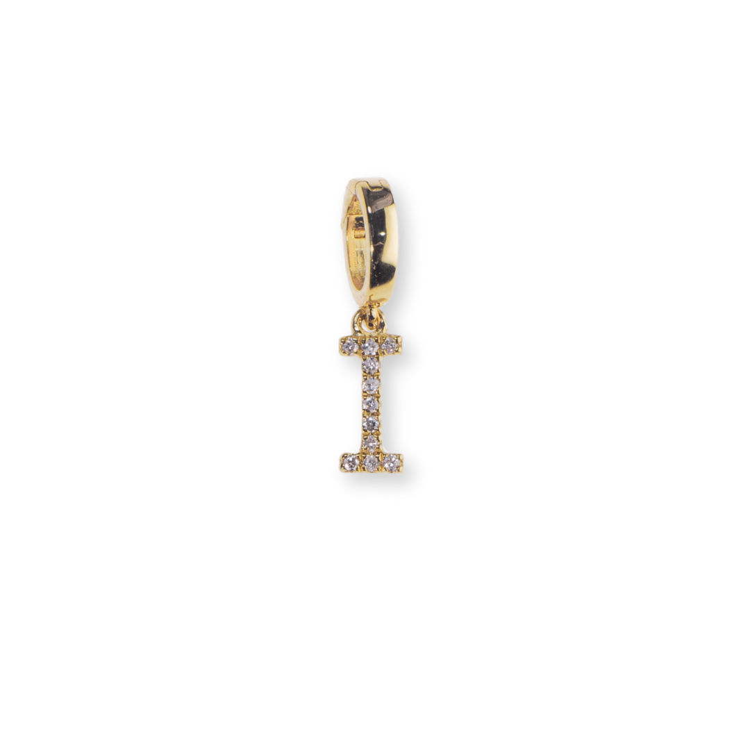 I Initial Diamond Charm