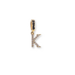Load image into Gallery viewer, K Initial Diamond Charm