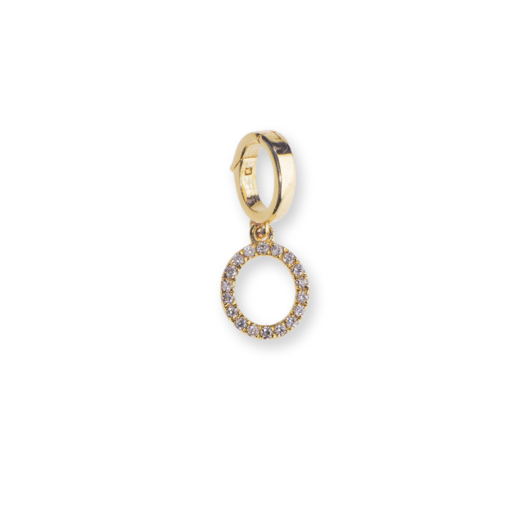 O Initial Diamond Charm
