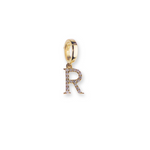 Load image into Gallery viewer, R Initial Diamond Charm