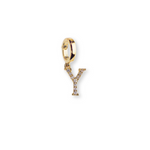 Load image into Gallery viewer, Y Initial Diamond Charm
