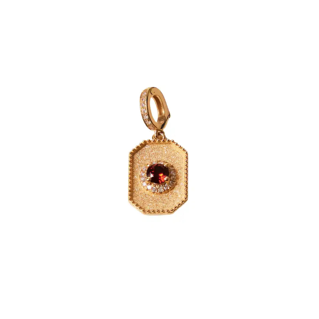 January Garnet Charm