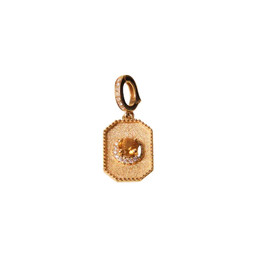 November Citrine Charm
