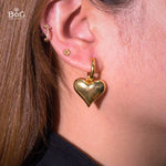 Load image into Gallery viewer, Chunky Heart Dangling Earrings
