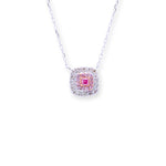 Load image into Gallery viewer, Cushion Round &amp; Cushion 0.25ct Pink Diamond &amp; Diamond Necklace
