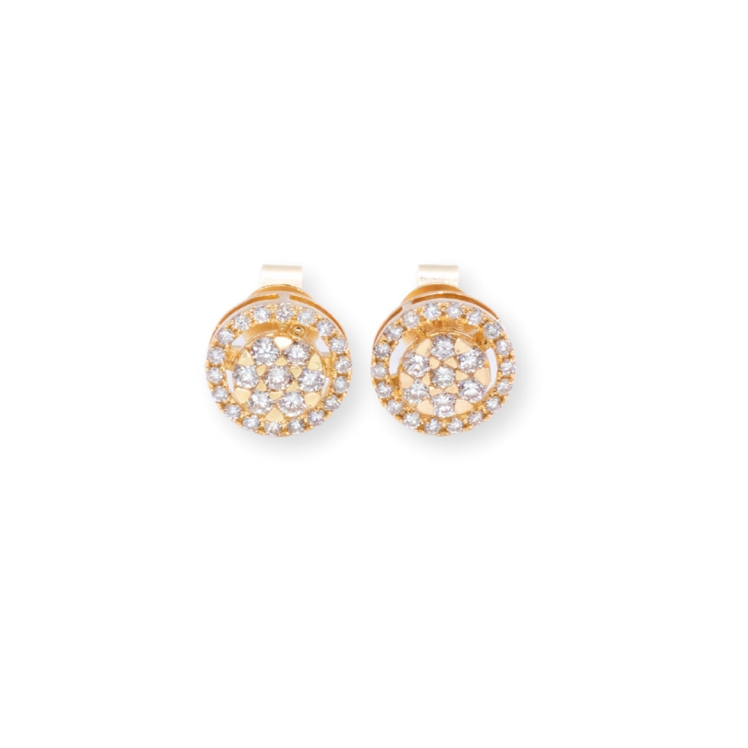 Illusion Halo Round 0.5ct Diamond Earrings