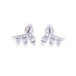 Load image into Gallery viewer, Ear Crawler Round &amp; Baguette 0.4ct Diamond Earrings
