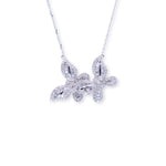 Load image into Gallery viewer, Double Butterfly Baguette &amp; Round 0.76ct Diamond Necklace
