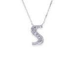 Load image into Gallery viewer, Letter S Round &amp; Baguette 0.35ct Diamond Necklace
