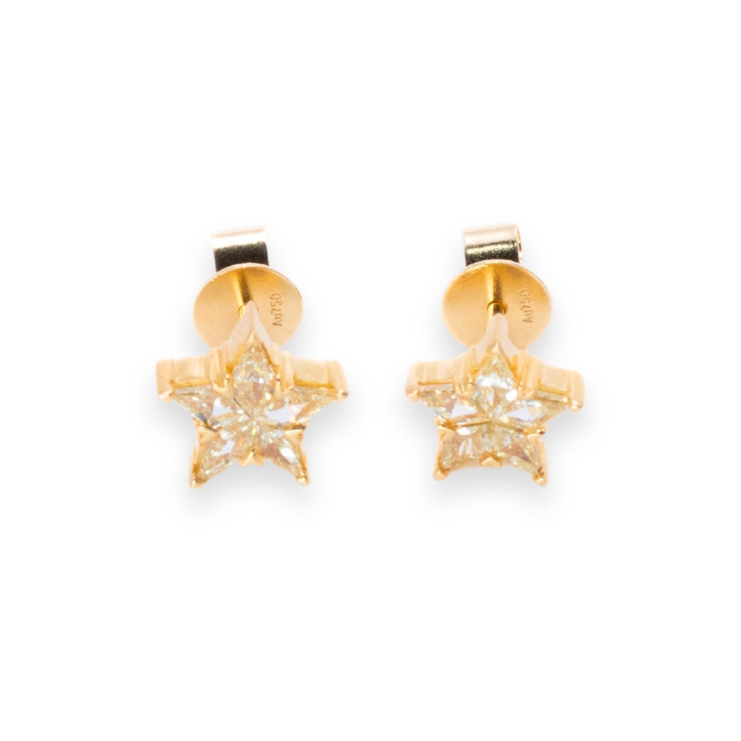 Star Stud Pie Cut 0.6ct Diamond Earrings