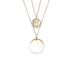 Load image into Gallery viewer, 2-in-1 Medallion Layered Round 0.115ct Diamond Necklace
