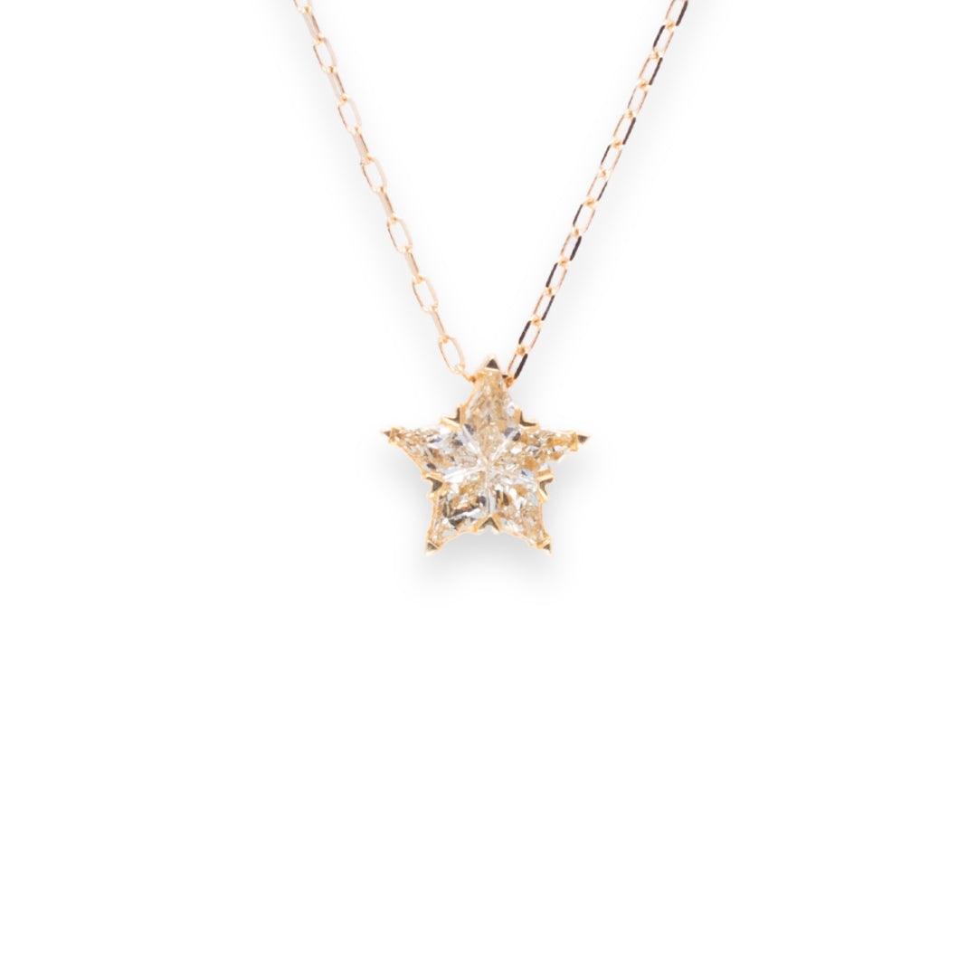 Star Stud Round 0.3ct Diamond Necklace