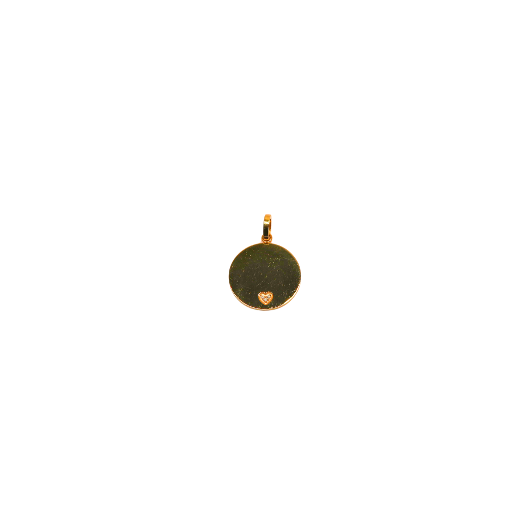 18K Yellow Gold Vita Mia Round pendingct Diamond Charm