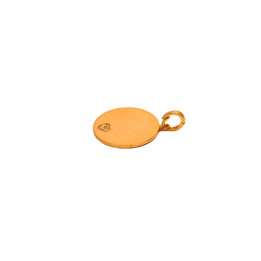 18K Yellow Gold Vita Mia Round pendingct Diamond Charm