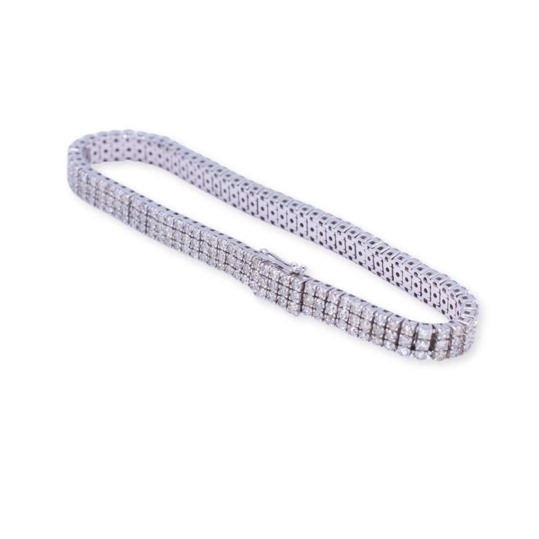 Tennis Square Setting Round 5.5ct Diamond Bracelet