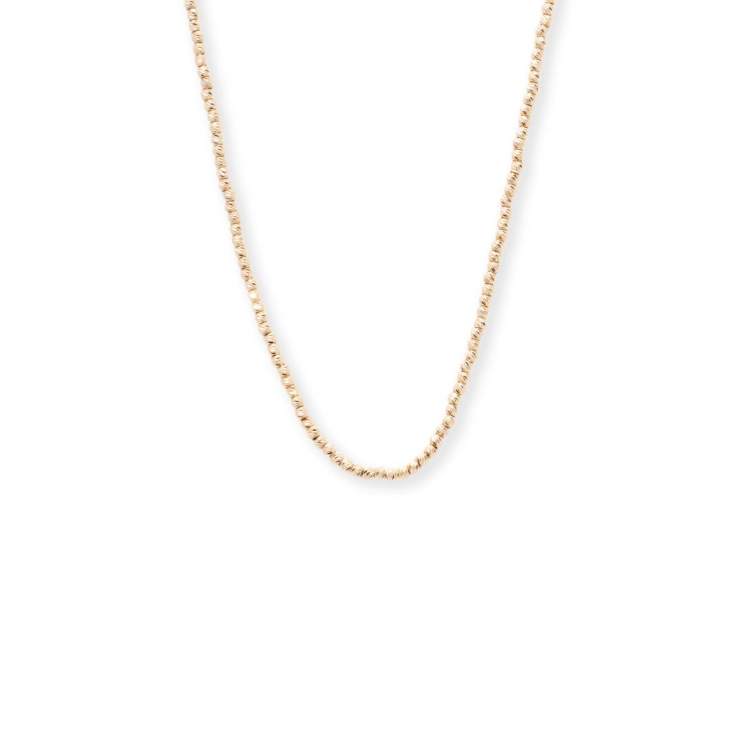 Half Paperclip Half Diamond Cut Necklace