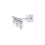 Load image into Gallery viewer, Ear Crawler Round &amp; Baguette 0.4ct Diamond Earrings
