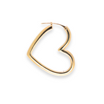 Load image into Gallery viewer, Bulky Open Heart Statement Hoops Earrings
