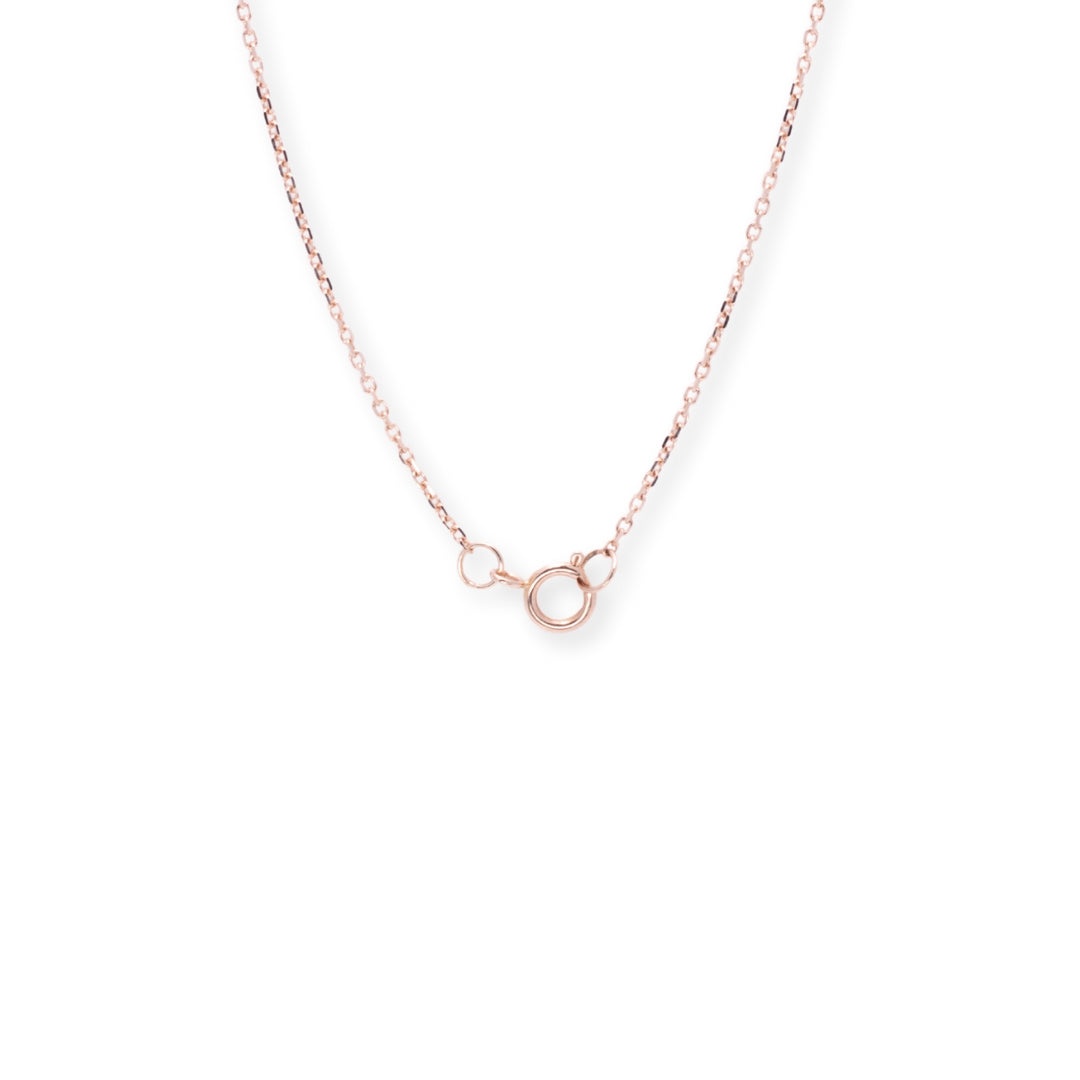 Intertwined Heart & Solitaire Round 0.25ct Diamond Necklace