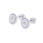 Load image into Gallery viewer, Round Round 1.980ct MOP &amp; 0.30ct Diamond Earrings
