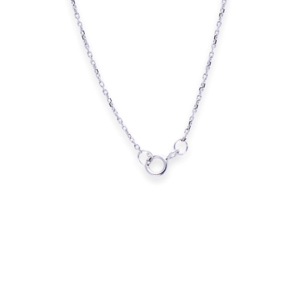 Letter S Round & Baguette 0.35ct Diamond Necklace