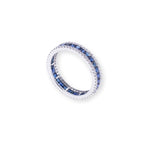 Load image into Gallery viewer, Full Eternity Round &amp; Princess 1.87ct Diamond &amp; Sapphire Ring
