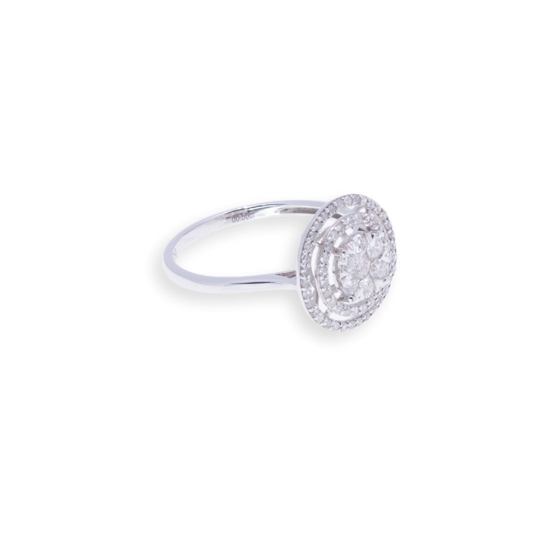 Double Halo Round 0.5ct Diamond Ring