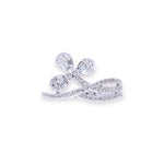 Load image into Gallery viewer, 3-Leaf Clover Statement Round &amp; Baguette 0.55ct Diamond Ring
