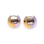 Load image into Gallery viewer, 2-Tone Round Chunky Hoops Earrings
