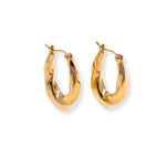 Load image into Gallery viewer, Bumpy U-Shaped Hoops Earrings
