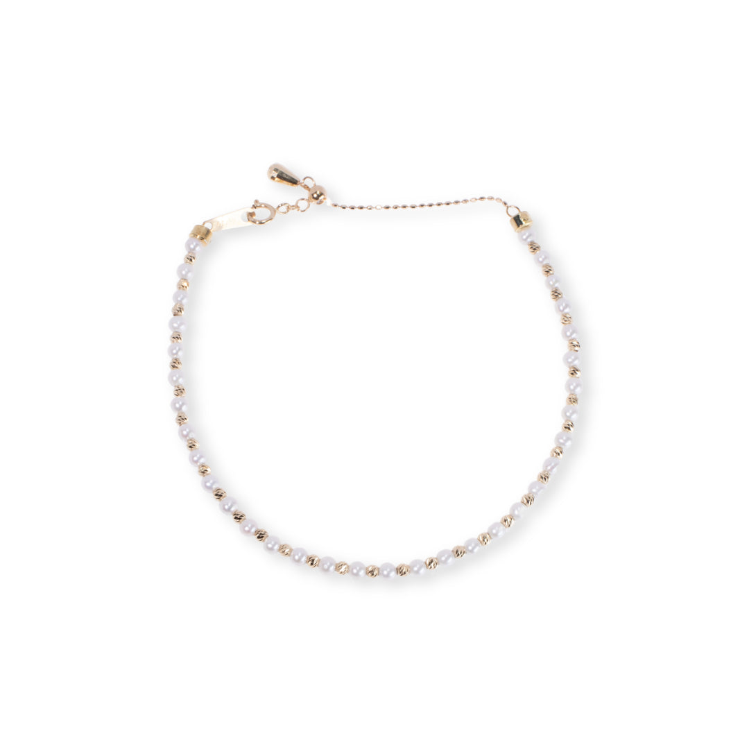 Diamond Cut Japanese Akoya Pearl Bracelet