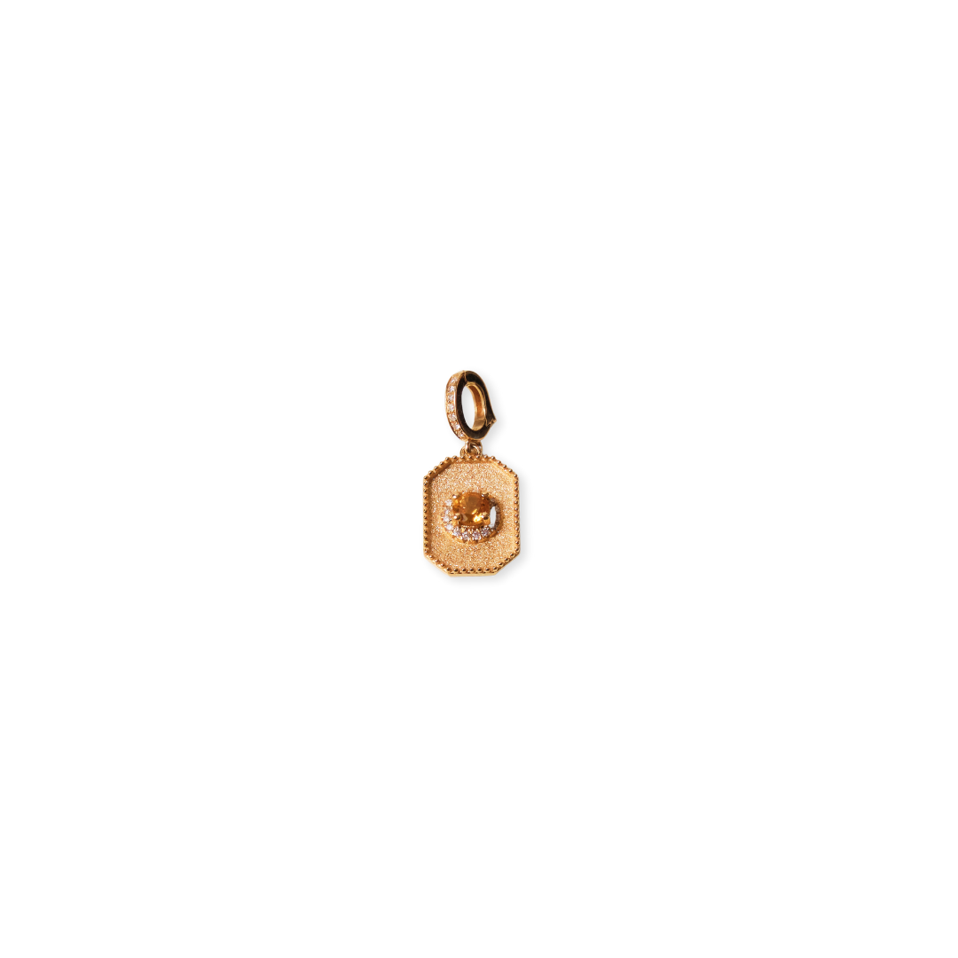 November Citrine Charm