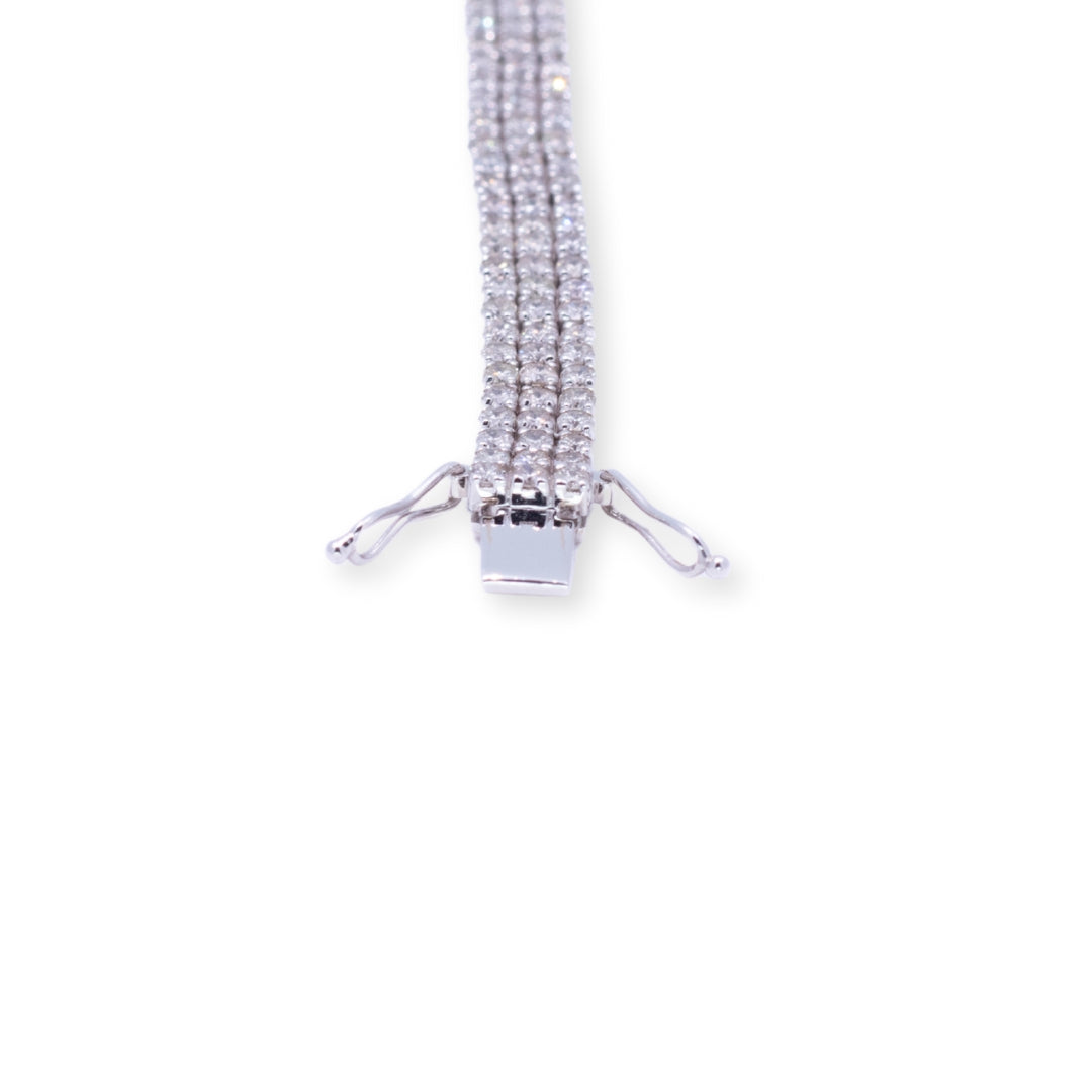 Tennis Square Setting Round 5.5ct Diamond Bracelet