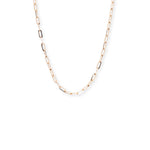 Load image into Gallery viewer, Half Paperclip Half Diamond Cut Necklace
