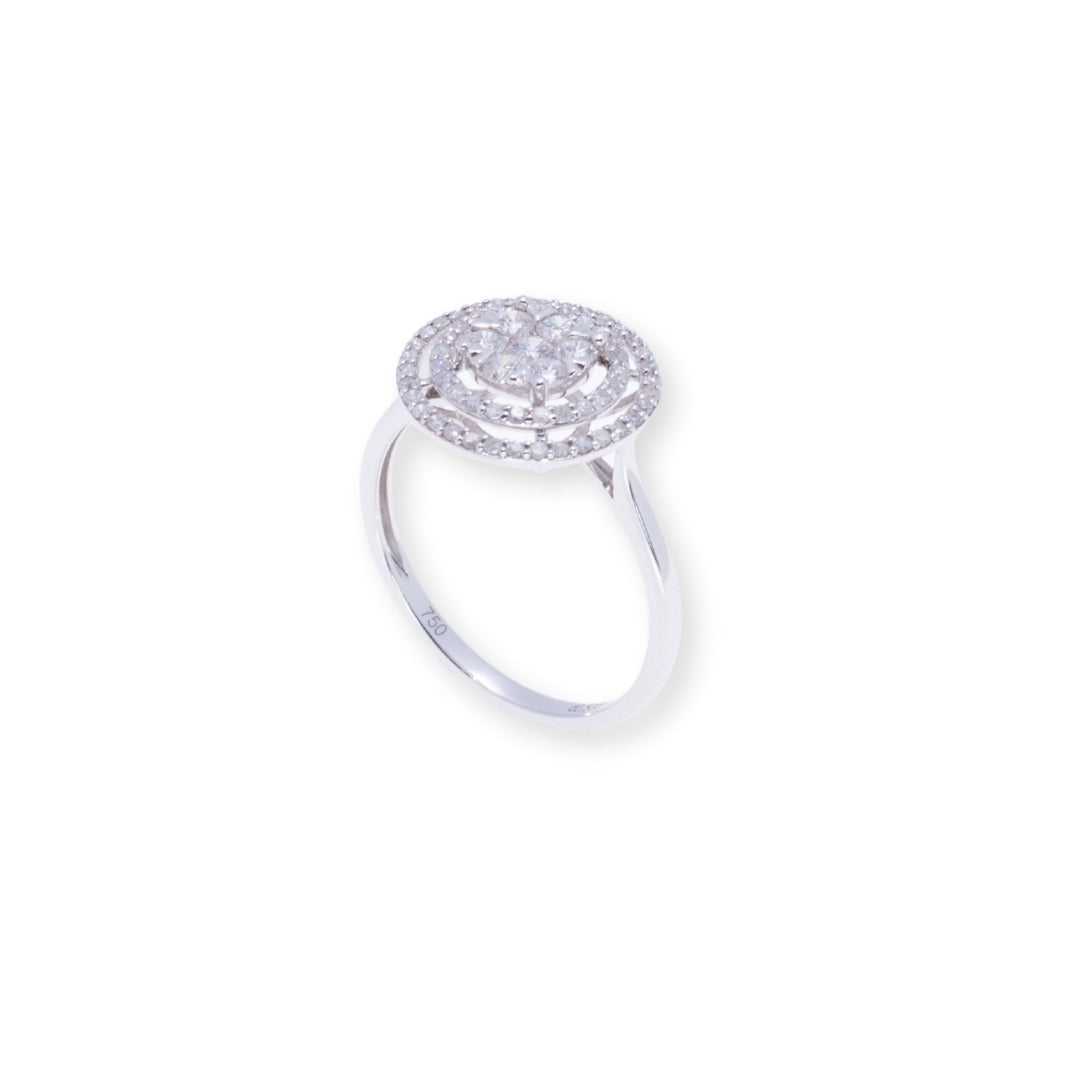 Double Halo Round 0.5ct Diamond Ring