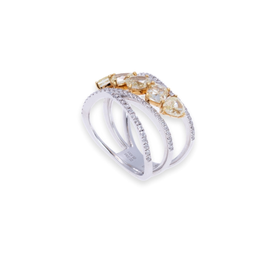 Power Round & Pear & Oval 2ct Diamond Ring