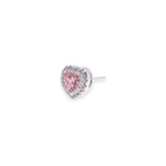 Load image into Gallery viewer, Heart Stud 0.26ct Pink Diamond &amp; 0.24ct Diamond Earrings
