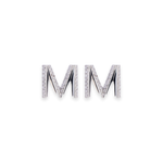 Load image into Gallery viewer, Letter M Stud 0.12ct Diamond Earrings
