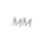 Load image into Gallery viewer, Letter M Stud 0.12ct Diamond Earrings
