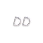 Load image into Gallery viewer, Letter D Stud 0.1ct Diamond Earrings
