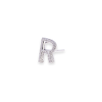 Load image into Gallery viewer, Letter R Stud 0.12ct Diamond Earrings
