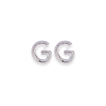 Load image into Gallery viewer, Letter G Stud 0.1ct Diamond Earrings
