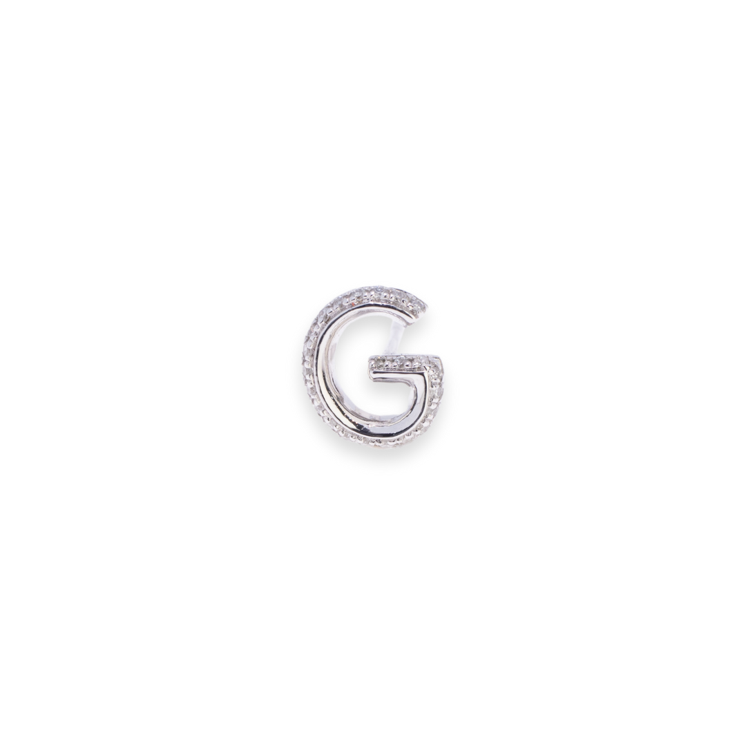 Letter G Stud 0.1ct Diamond Earrings