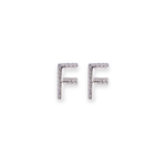 Load image into Gallery viewer, Letter F Stud 0.06ct Diamond Earrings
